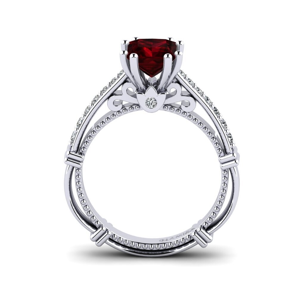 Garnet Engagement Ring Aquina