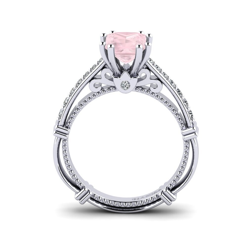 Rose Quartz Engagement Ring Aquina