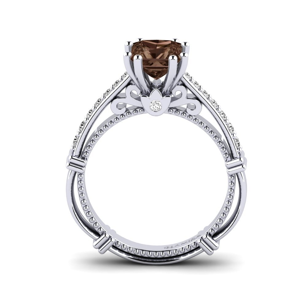Smoky Quartz Engagement Ring Aquina