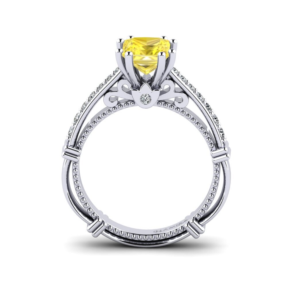 Yellow Sapphire Engagement Ring Aquina