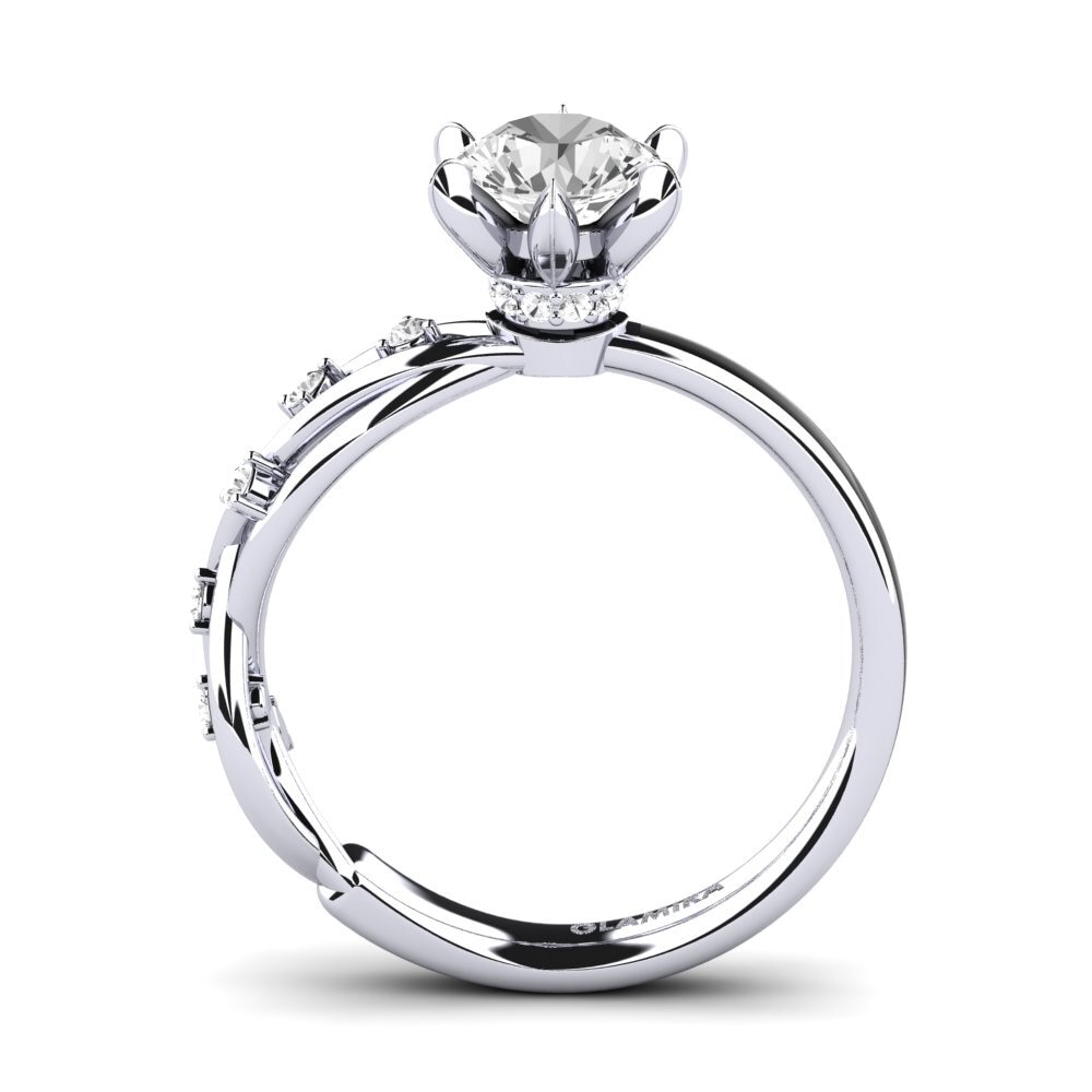 White sapphire Engagement Ring Aracelis - Round