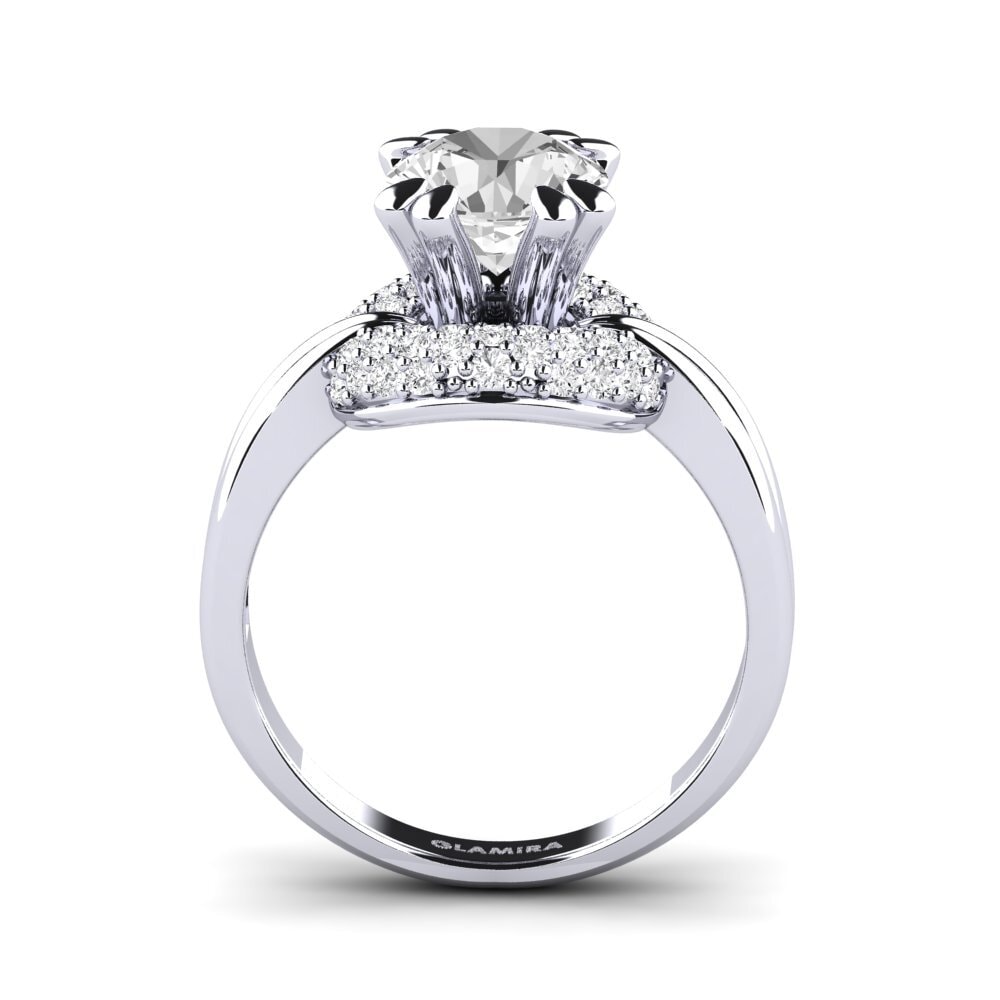 White sapphire Engagement Ring Arachnia