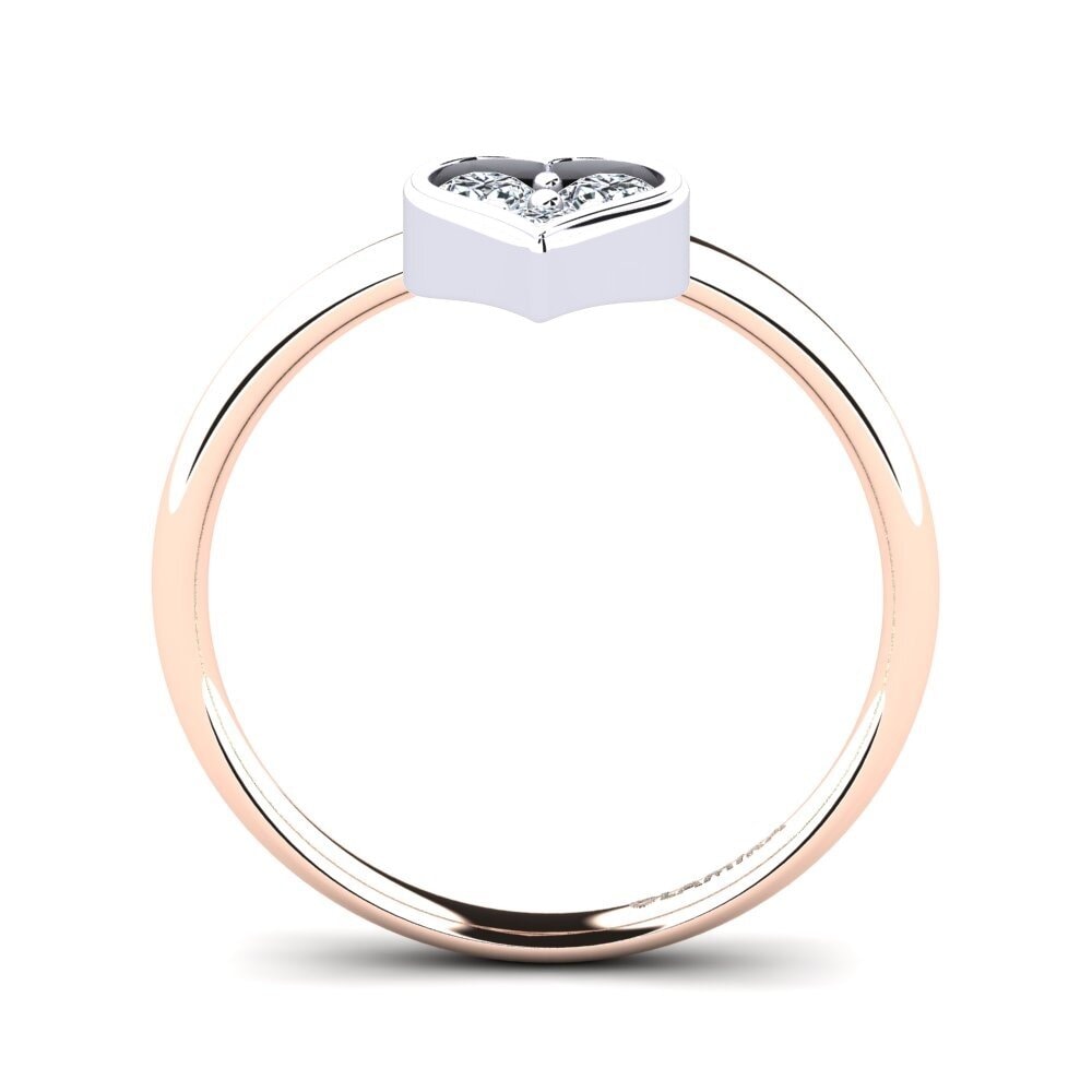 14ct Rose & White Gold Diamond Ring Aralyn