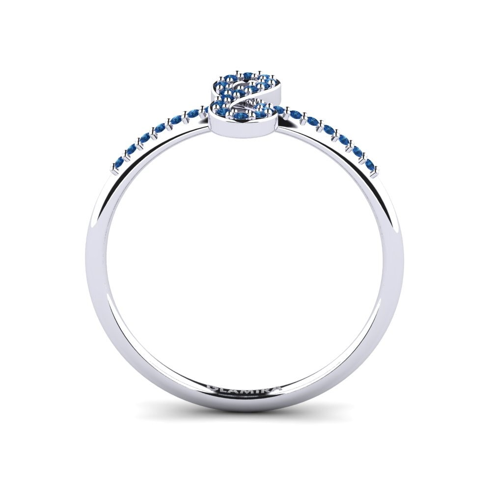 Zircone Blu Scuro Anello Arcadaca
