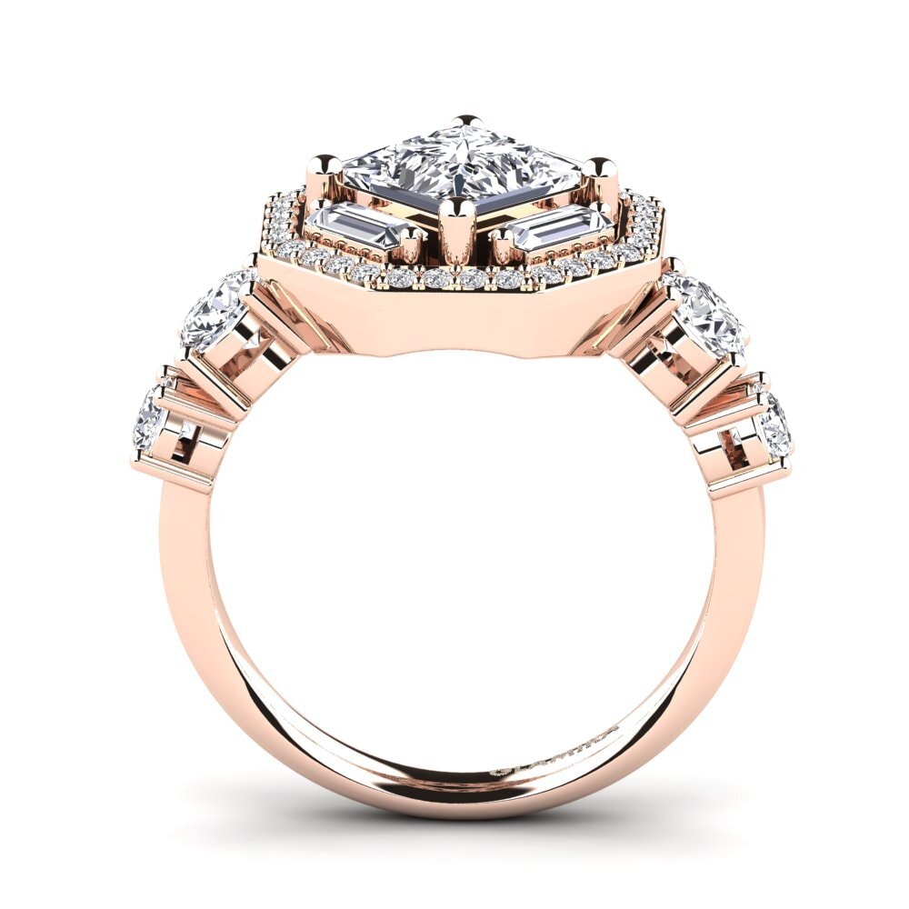 Rotgold 750 Prinzess Verlobungsringe Ardelia