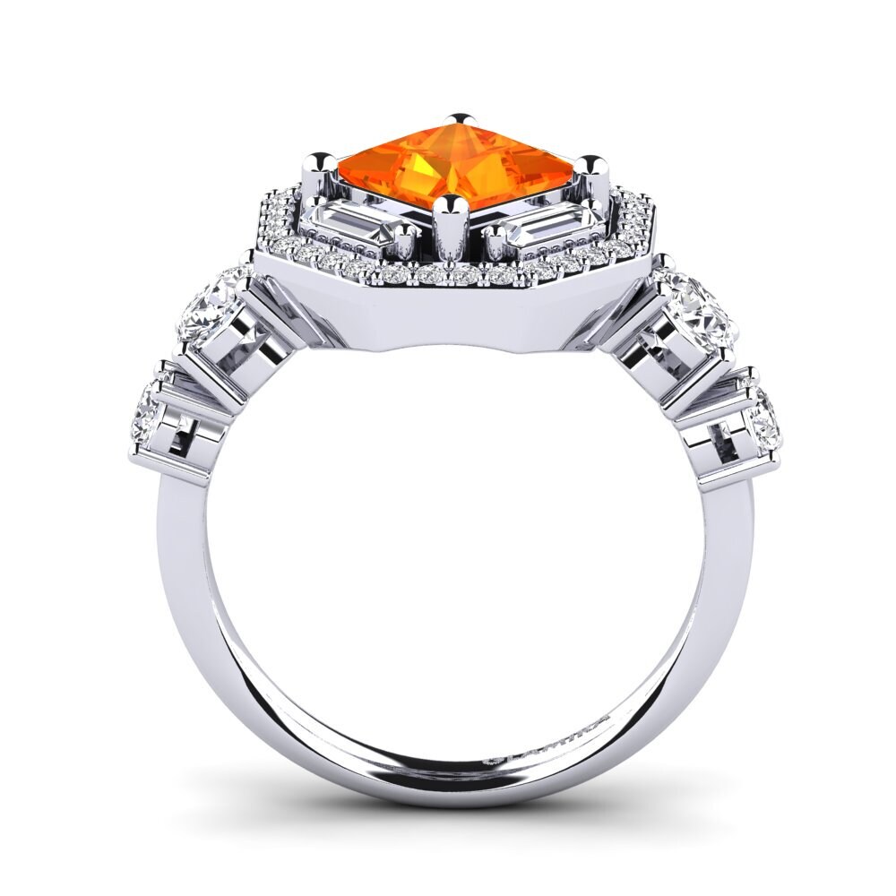 Zafiro Naranja Anillo de compromiso Ardelia