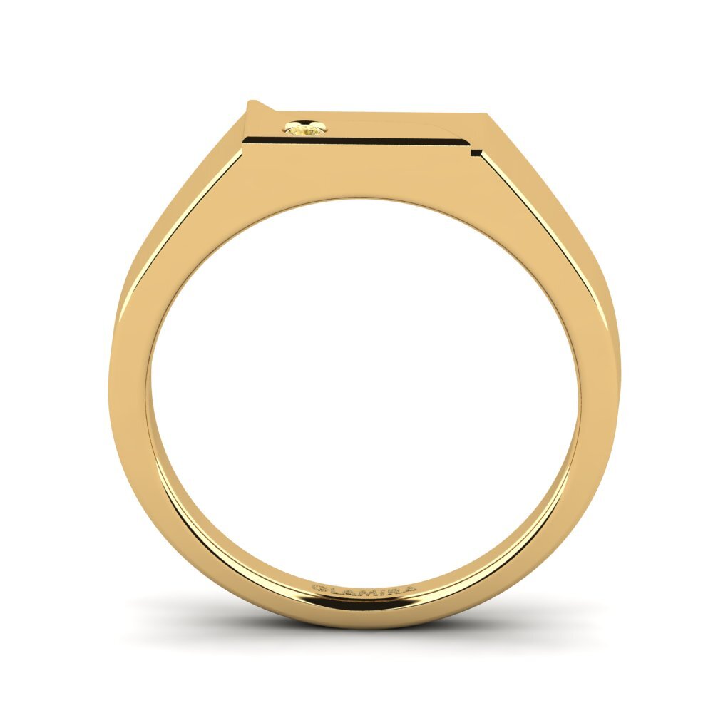 14ct Yellow Gold Yellow Diamond Men's Ring Ardito