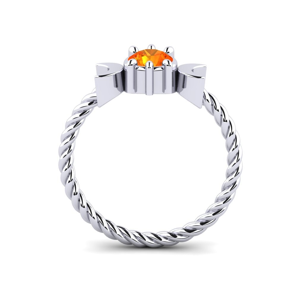 Orangefarbener Saphir Ring Areflan