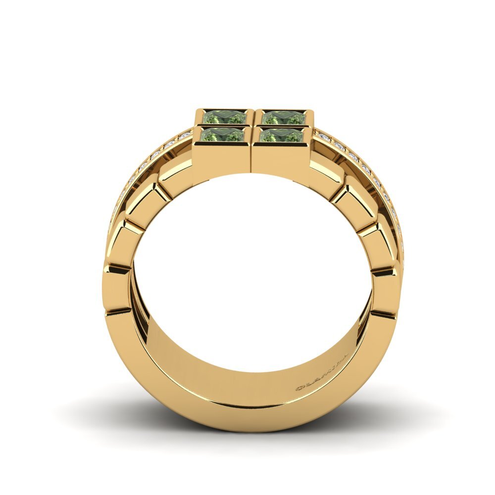 Princesa Zafiro Verde Anillo Argyle