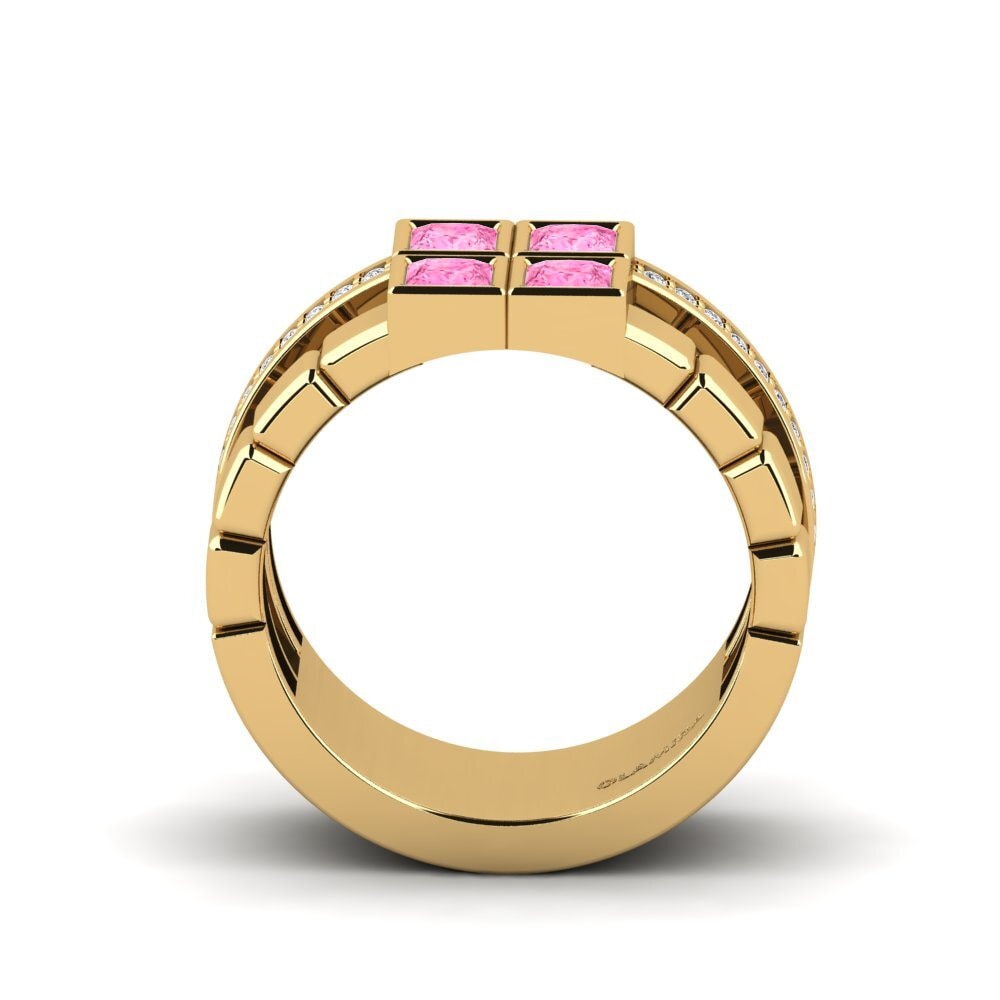 Princesa Zafiro Rosado Anillo Argyle