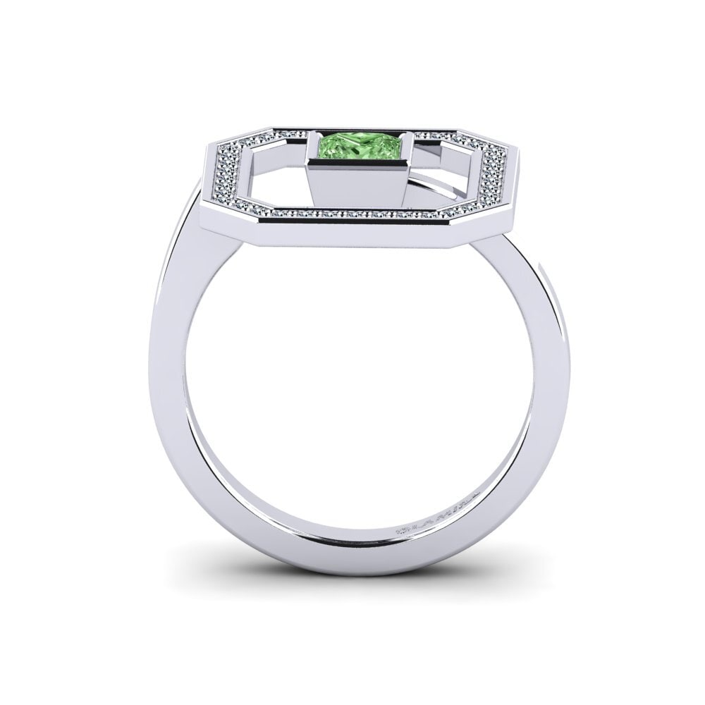 Princesa Diamante Verde Anillo Argyll