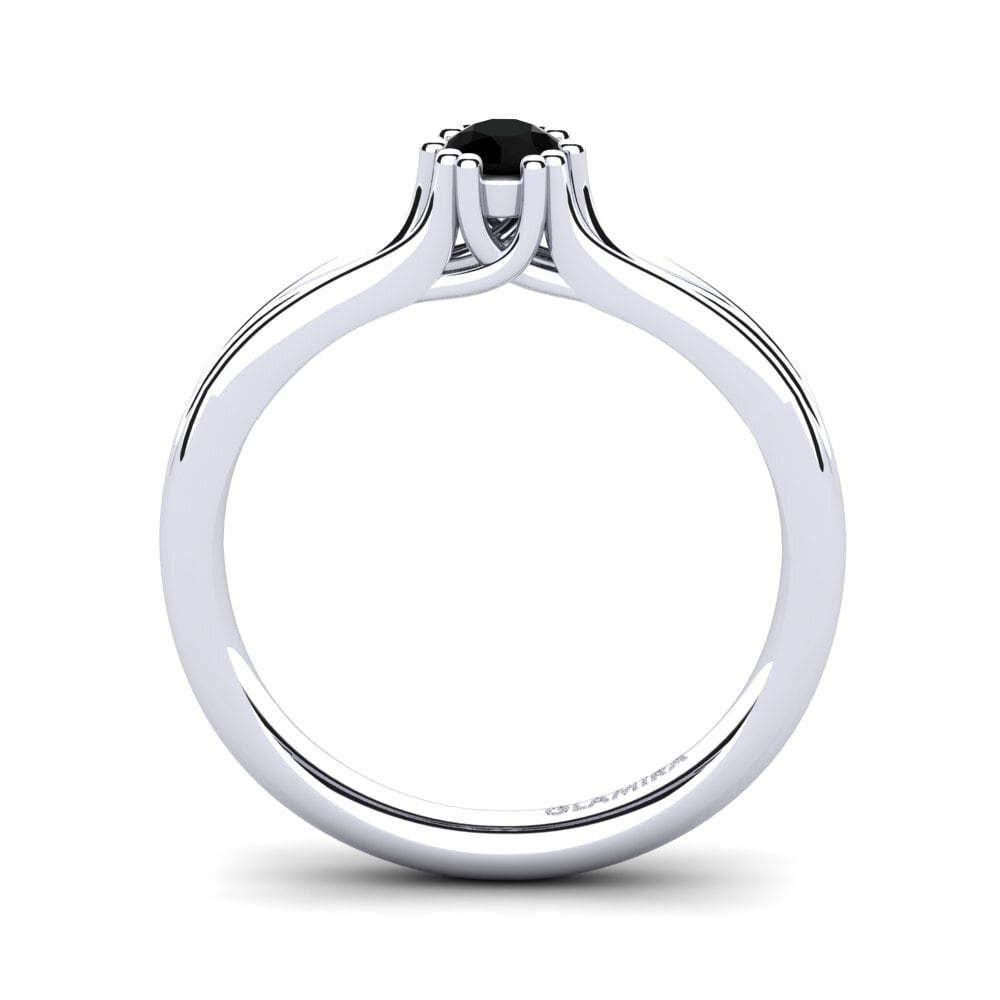 Black Onyx Engagement Ring Arian 0.16 crt