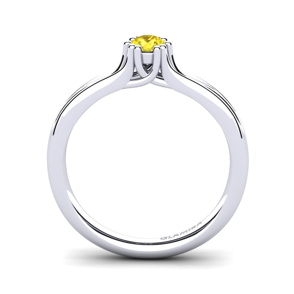 Yellow Sapphire Engagement Ring Arian 0.16 crt