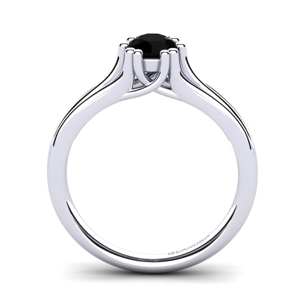 Black Onyx Engagement Ring Arian 0.5 crt