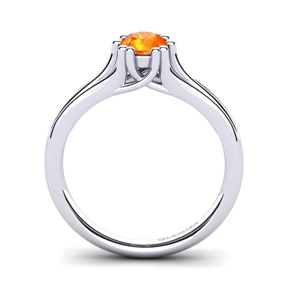Orange Sapphire Engagement Ring Arian 0.5 crt