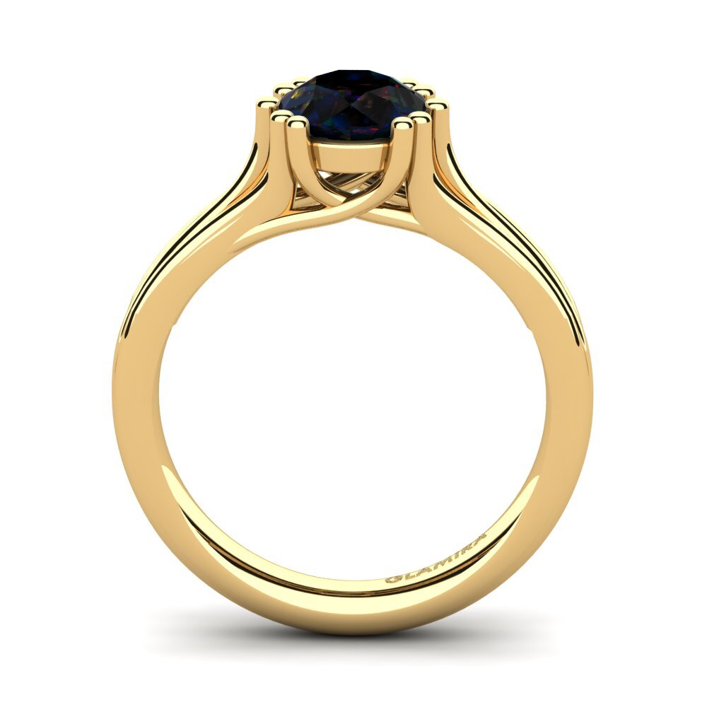Black Opal Engagement Ring Arian 0.8 crt