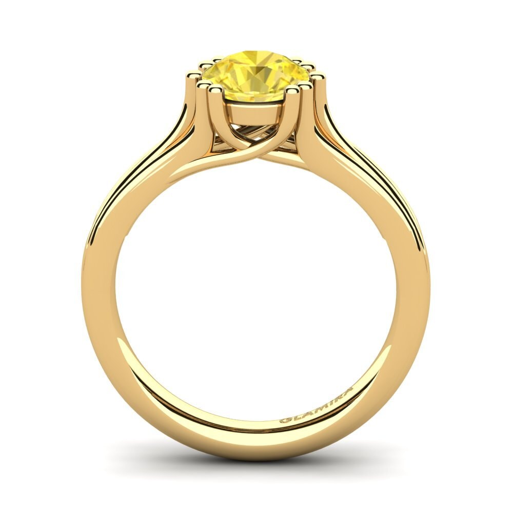 Yellow Sapphire Engagement Ring Arian 0.8 crt