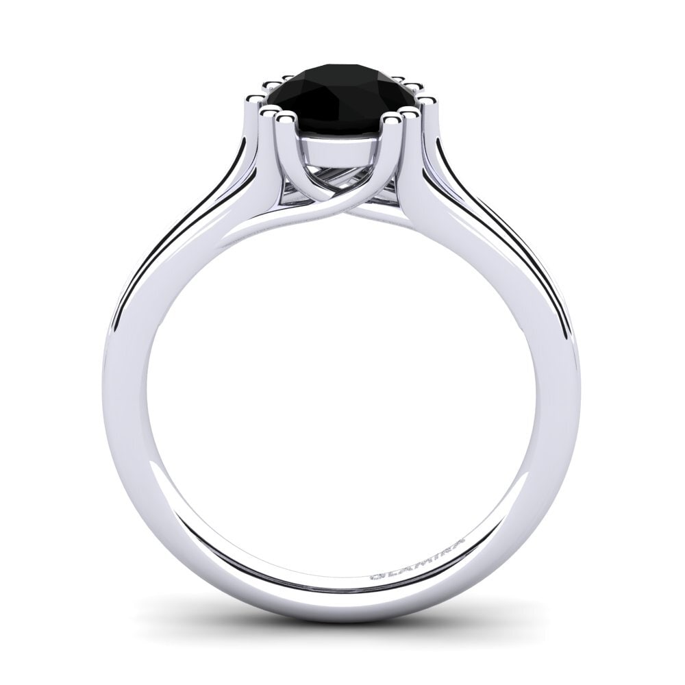 Black Onyx Engagement Ring Arian 1.0 crt