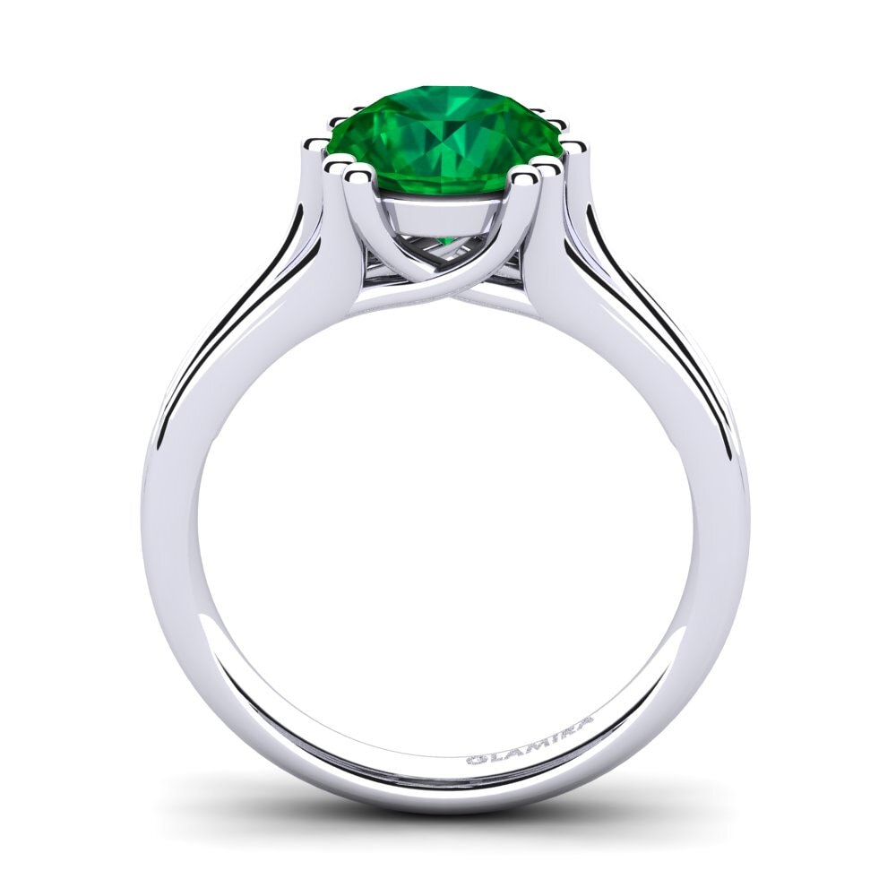 Esmeralda (creada en laboratorio) Anillo de compromiso Arian 2.0 crt