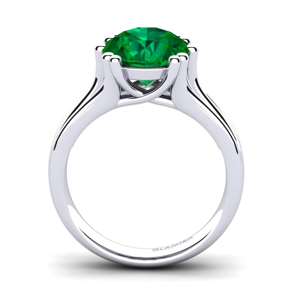 Esmeralda (creada en laboratorio) Anillo de compromiso Arian 3.0 crt