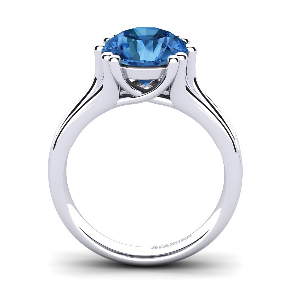 Dark Blue Zirconia Engagement Ring Arian 3.0 crt