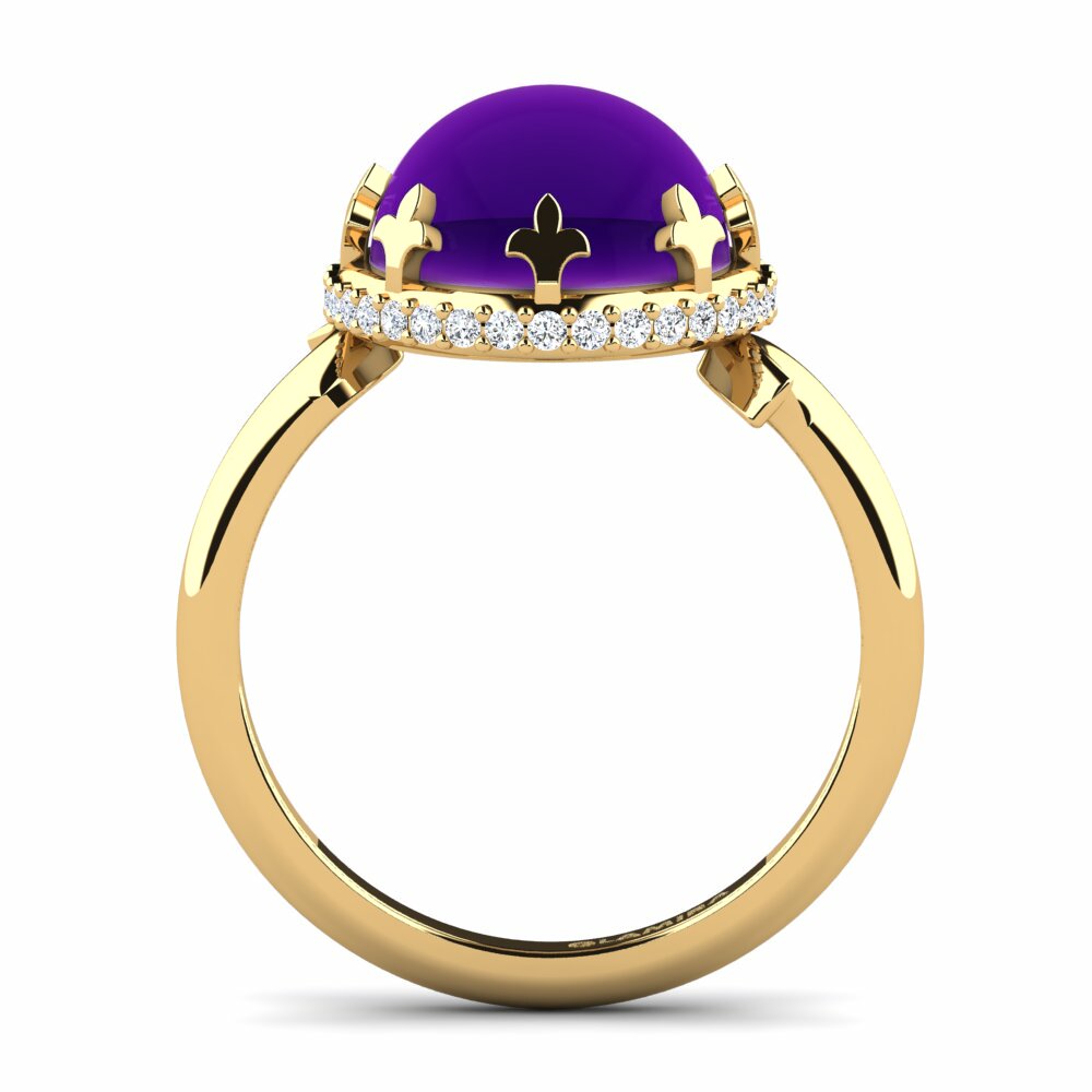 Améthyste Cabochon Bague Aristelia