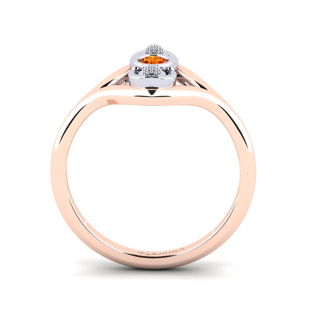 Orangefarbener Saphir Ringe Armourer