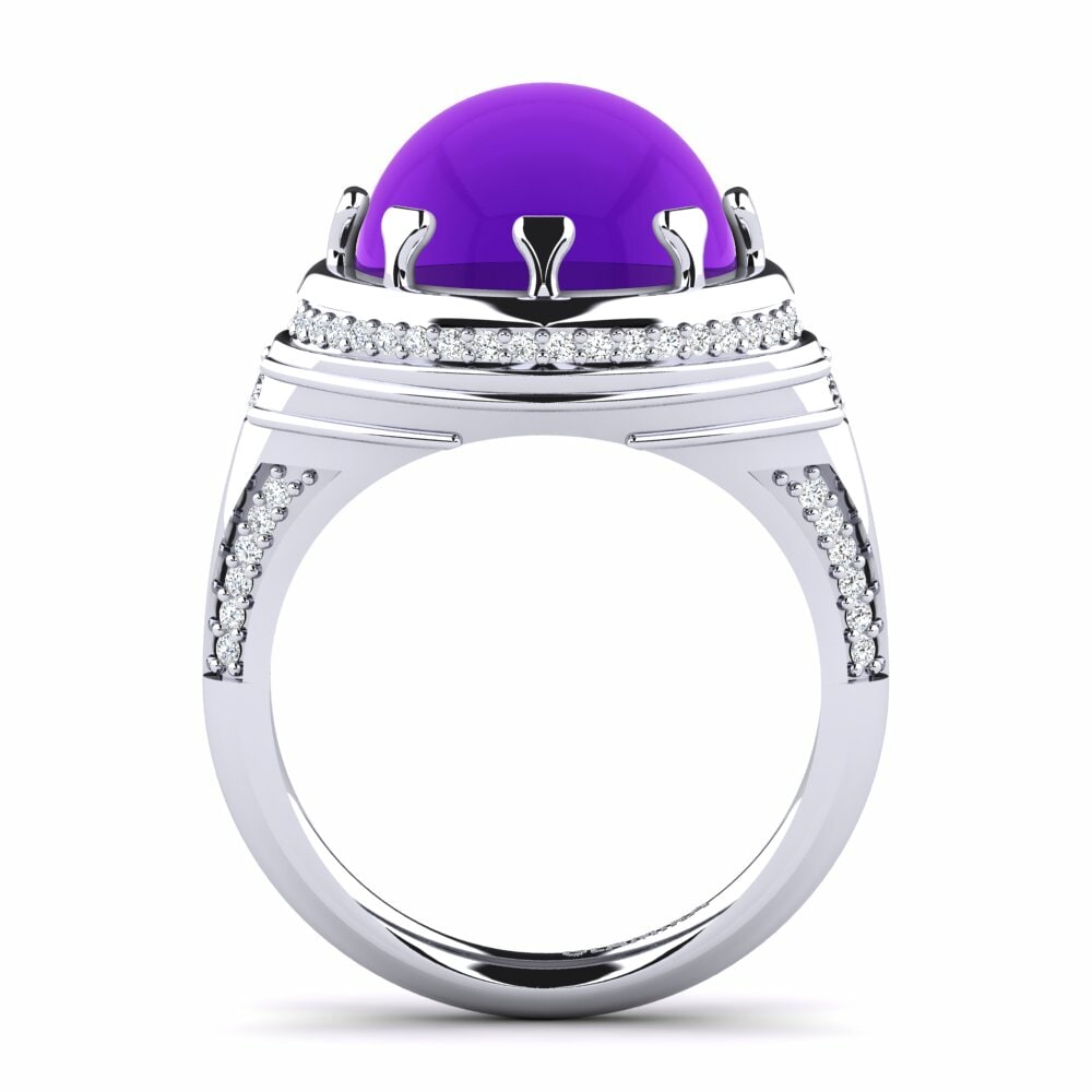 Améthyste Cabochon Bague Arnessa