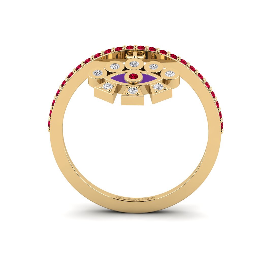 Roter Zirkonia Ring Artemisi