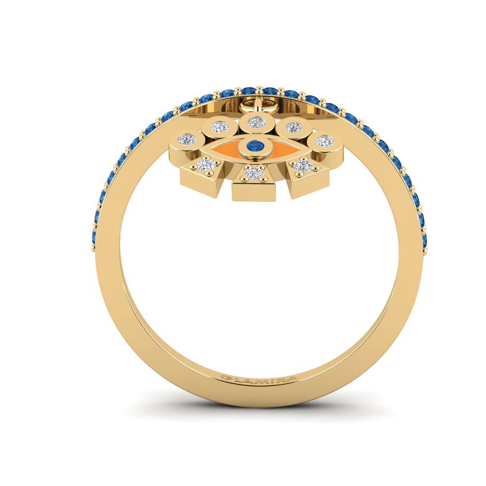 Dunkelblauer Zirkonia Ring Artemisi