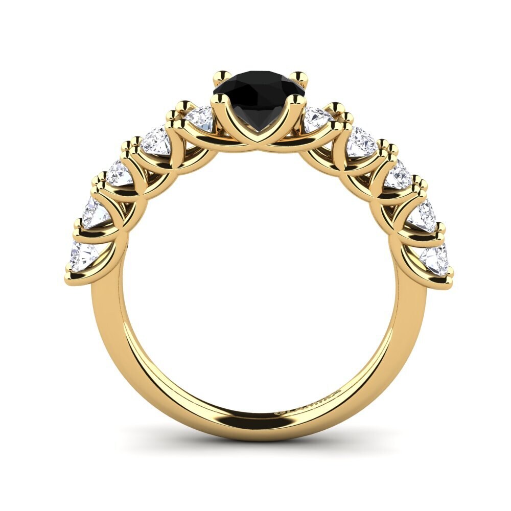 Black Sapphire Engagement Ring Arthalia
