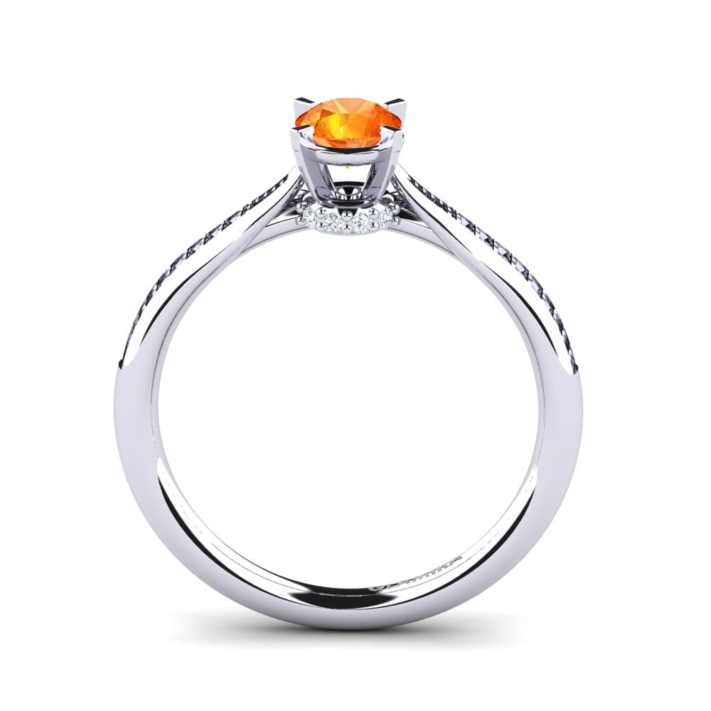 Orange Sapphire Engagement Ring Artrina