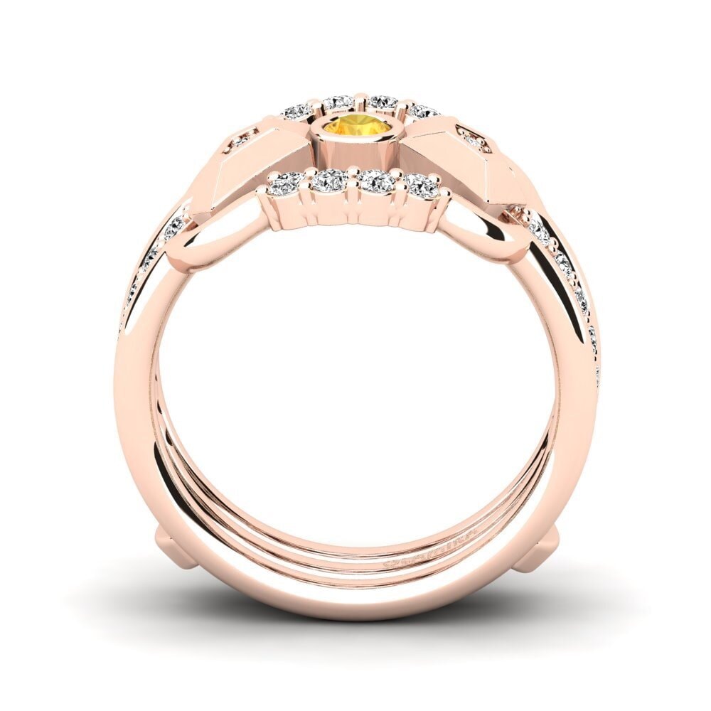 Citrine Ring Asci SET