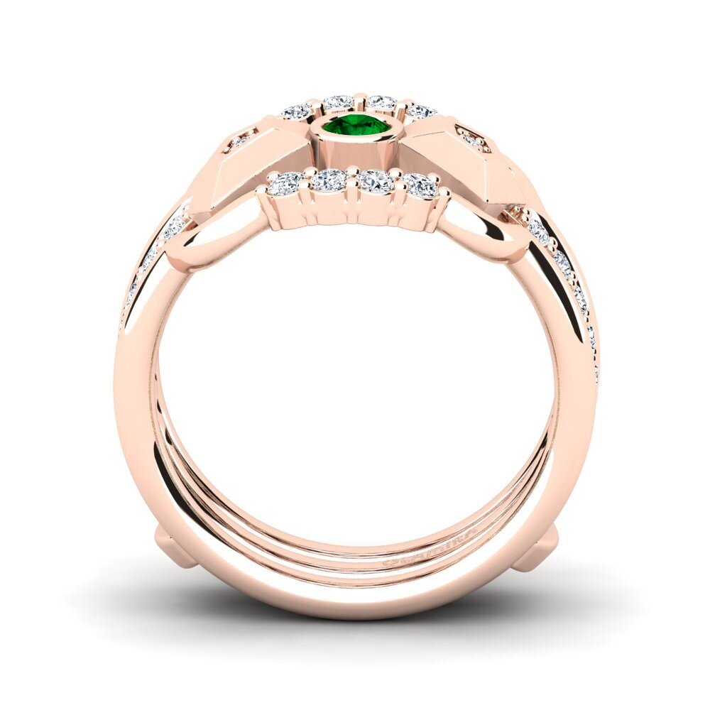 Zircônia Verde Anel Asci SET