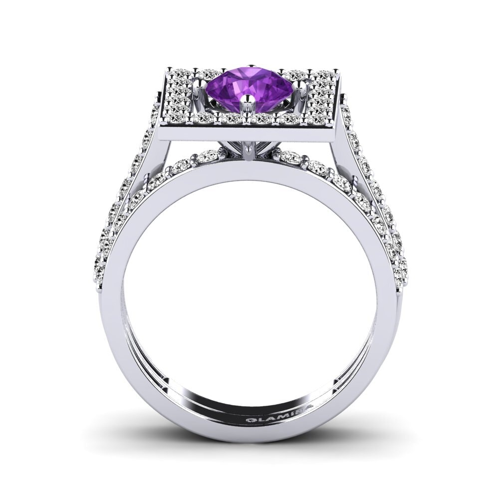 Amatista Anillo de compromiso Ashared