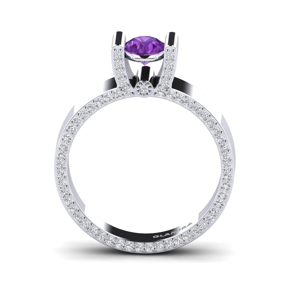 Amethyst Engagement Ring Asherah