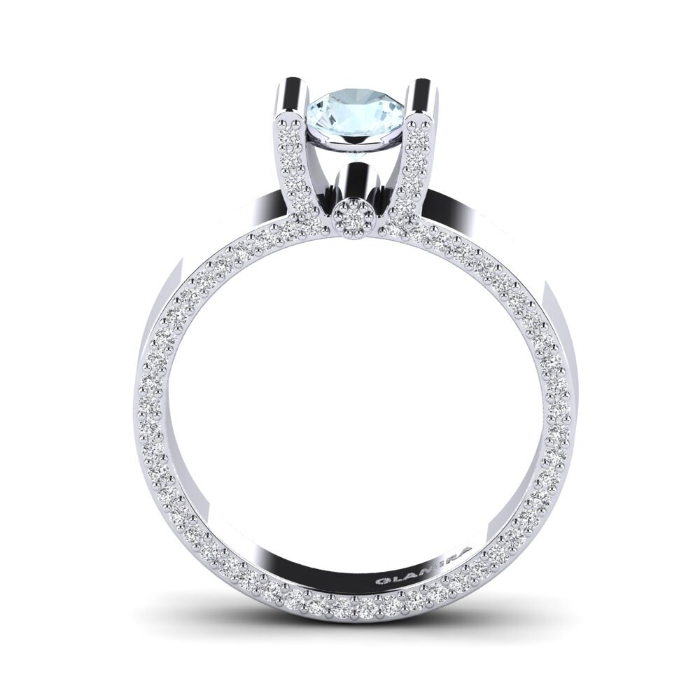 Aquamarine Engagement Ring Asherah