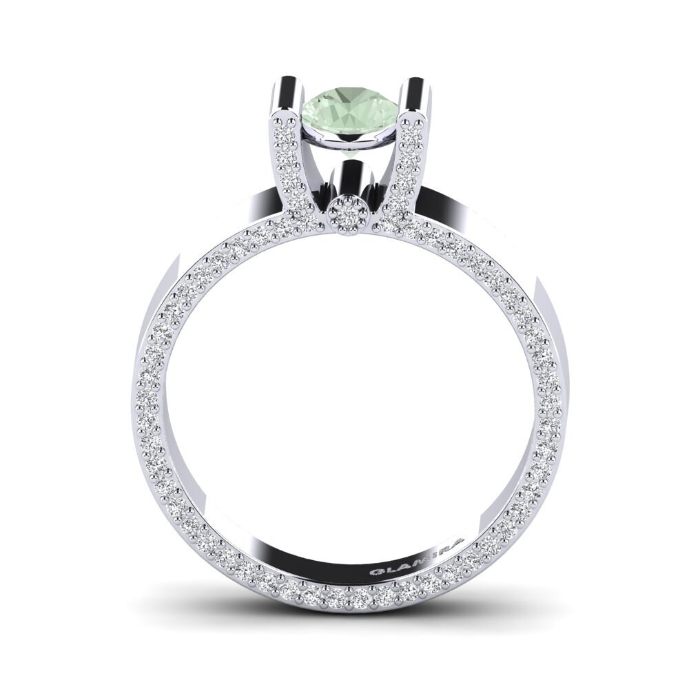 Green Amethyst Engagement Ring Asherah