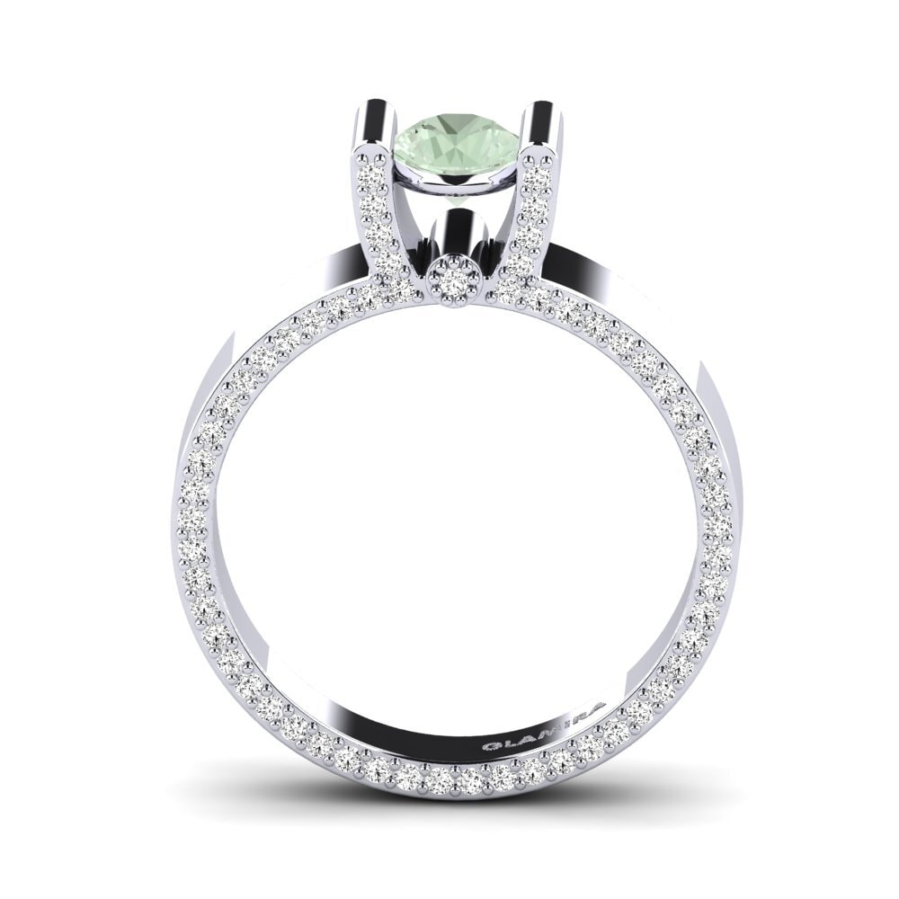 Amatista verde Anillo de compromiso Asherah