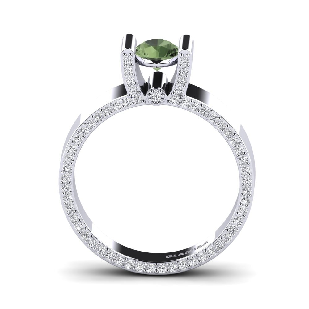Green Sapphire Engagement Ring Asherah