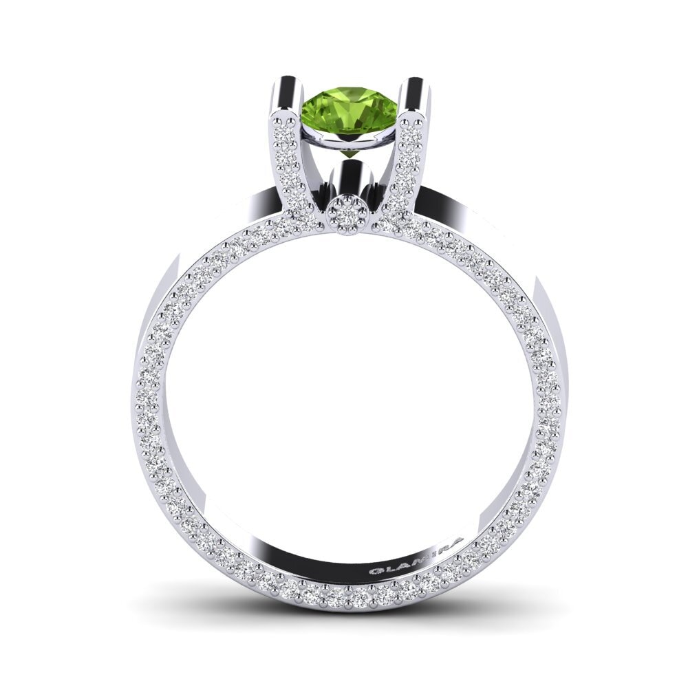 Peridot Engagement Ring Asherah