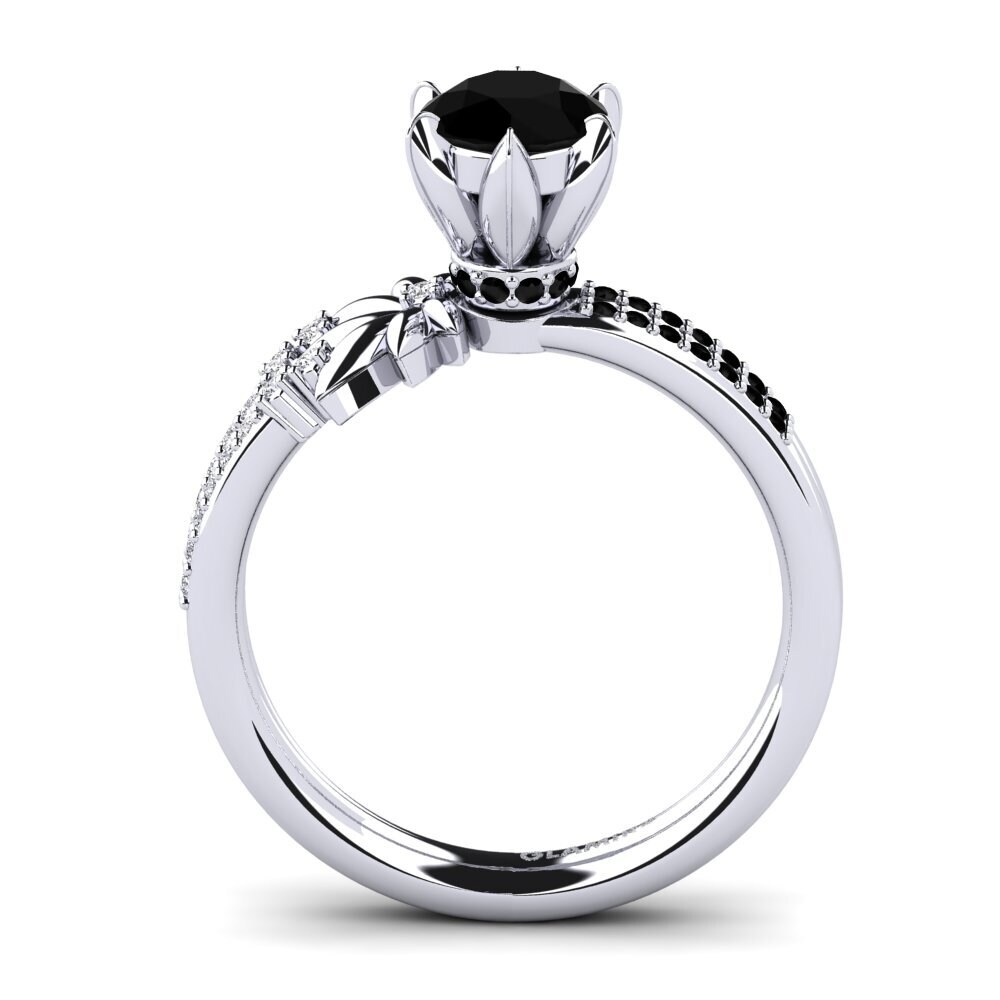 Black Diamond Engagement Ring Asia