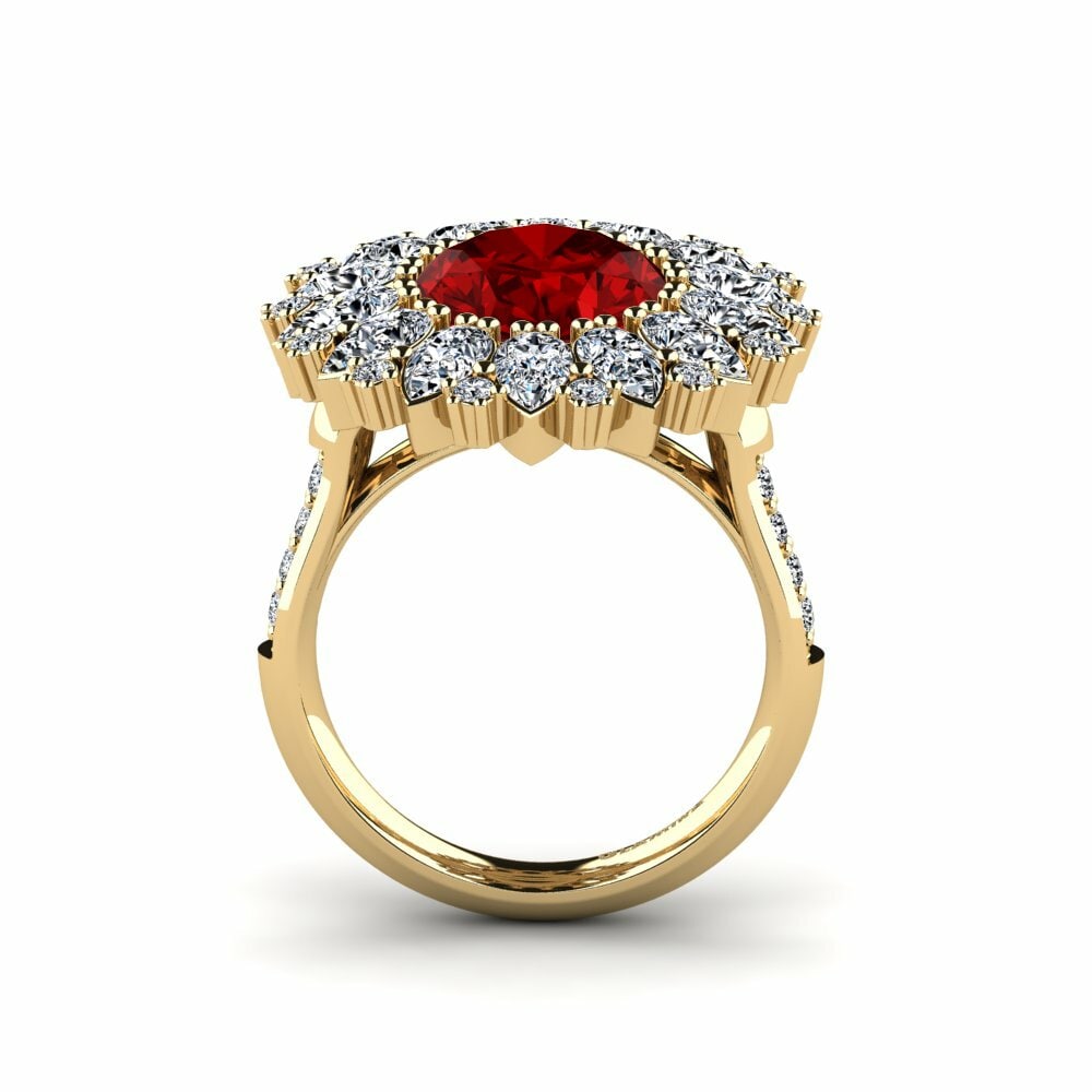 Rubis (créé en laboratoire) Bague Asion