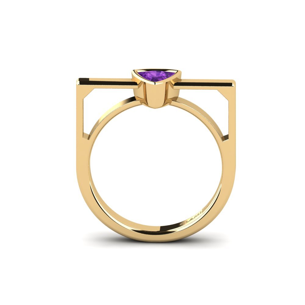 Trillion Amethyst Engagement Ring Askel