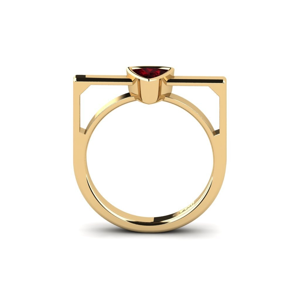 Trillion Garnet Engagement Ring Askel