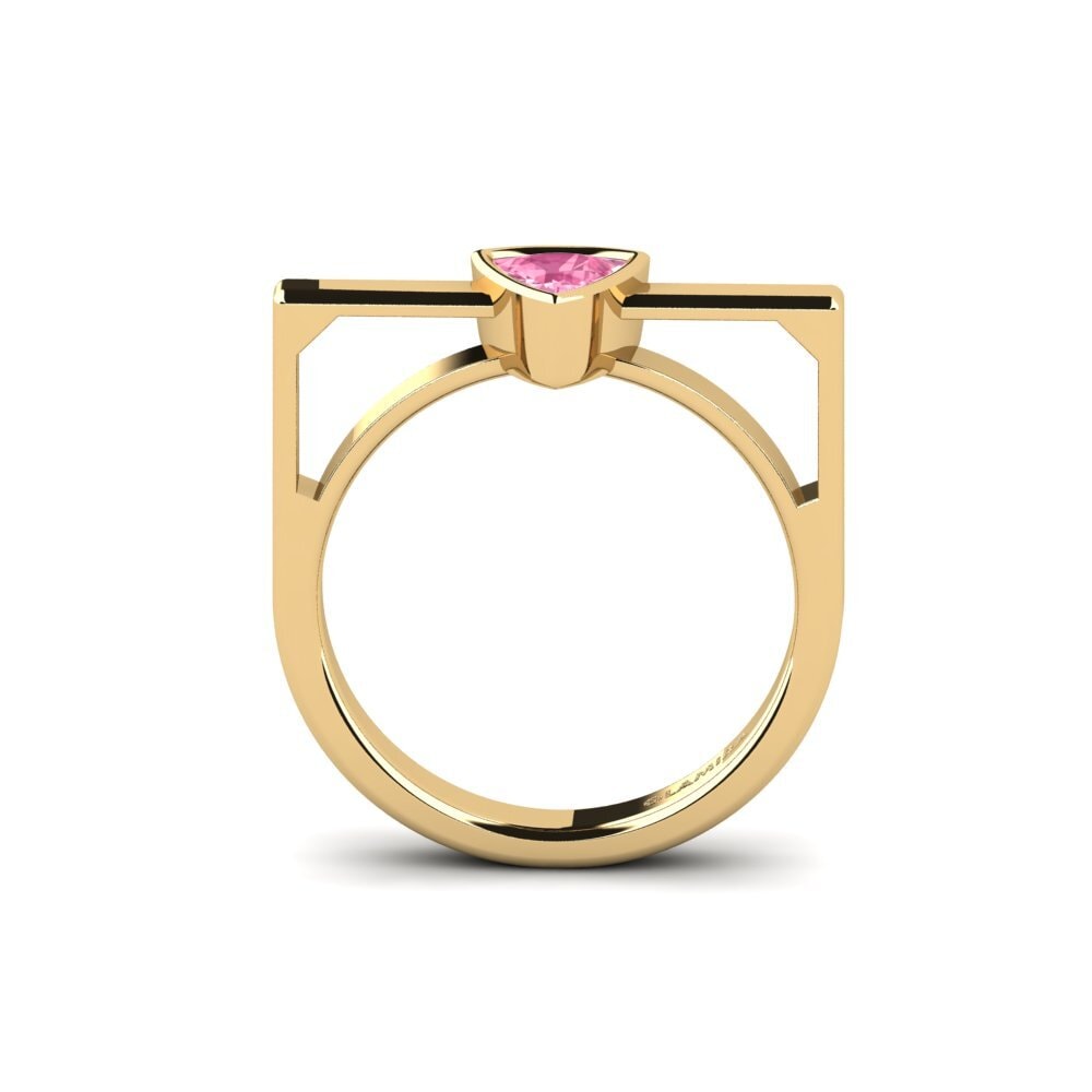 Trillion Pink Sapphire Engagement Ring Askel