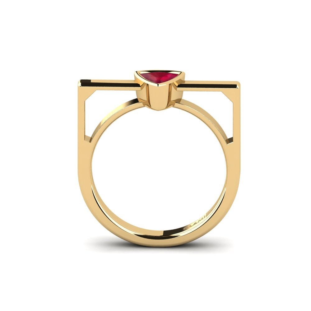 Trillion Ruby Engagement Ring Askel
