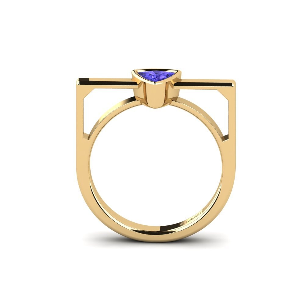 Trillion Tanzanite Engagement Ring Askel