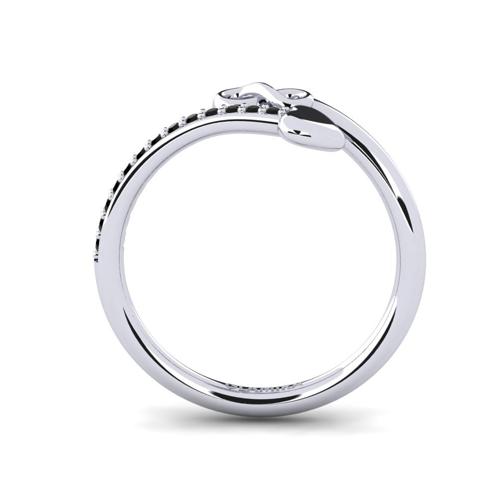 Diamante Negro Anel Aslaug