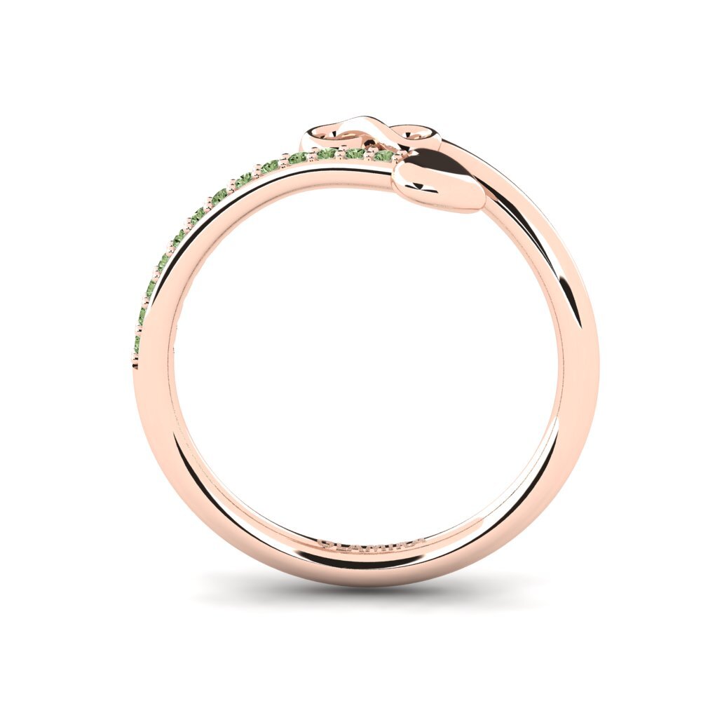 Diamante Verde Anillo Aslaug